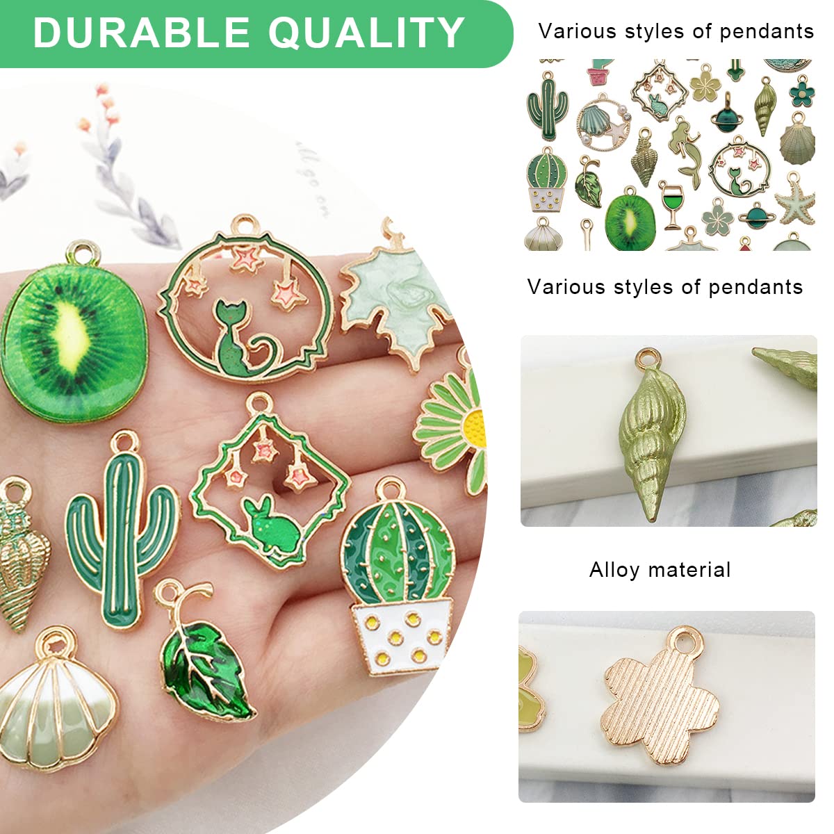 MAYCREATE 31 Pcs DIY Jewelry Making Pendent Kit Assorted Cartoon Theme Enamel Charms Pendents Gold Plated DIY Charm Necklace Bracelets Pendent Kit for Bracelet Jewelry Making and Crafting