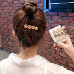 MAYCREATE Rhinestone Hair Clips for Daily Wear featuring Non Slip Acrylic Design | 4 Pcs Set