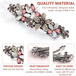 MAYCREATE Spring Hair Clip for Women Stylish Rhinestone Hairpin Hair Barrettes French Crystal Flower Hair Pin Decorative Hair Accessories for Women Girls Gift