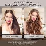 MAYCREATE 3pcs Heatless Overnight Hair Curlers, Hair Curlers to Sleep In Curlers Blowout, No Heat Curling Rods Set for Women with Headscarf and Hook for Long Hair, Brown