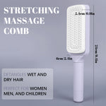 MAYCREATE Comb Scalp Massager Hair Bush Retractable Bristle Self-cleaning DesignAnti Static Hair Comb Hair Travel Hair Styling Brush