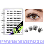 MAYCREATE® 200PCS Self Adhesive Eyelashes Clusters No Glue Needed Lash 8/10/12MM Natural Look Pre-Glue Individual Extensions Reusable
