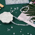 MAYCREATE 600PCS Glass Beads, Crystal Beads for Jewelry Making Crystal Glass Crystal Beads Rainbow for Jewelry Making Crafts DIY Necklace Bracelet Making Kit Crystal Beads