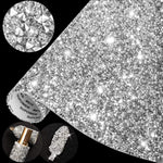 MAYCREATE Self Adhesive Rhinestone Strips for DIY Crafts with Strong Adhesion 9.4 x 15.8 in White | Cuttable Bling Ribbon for Decoration