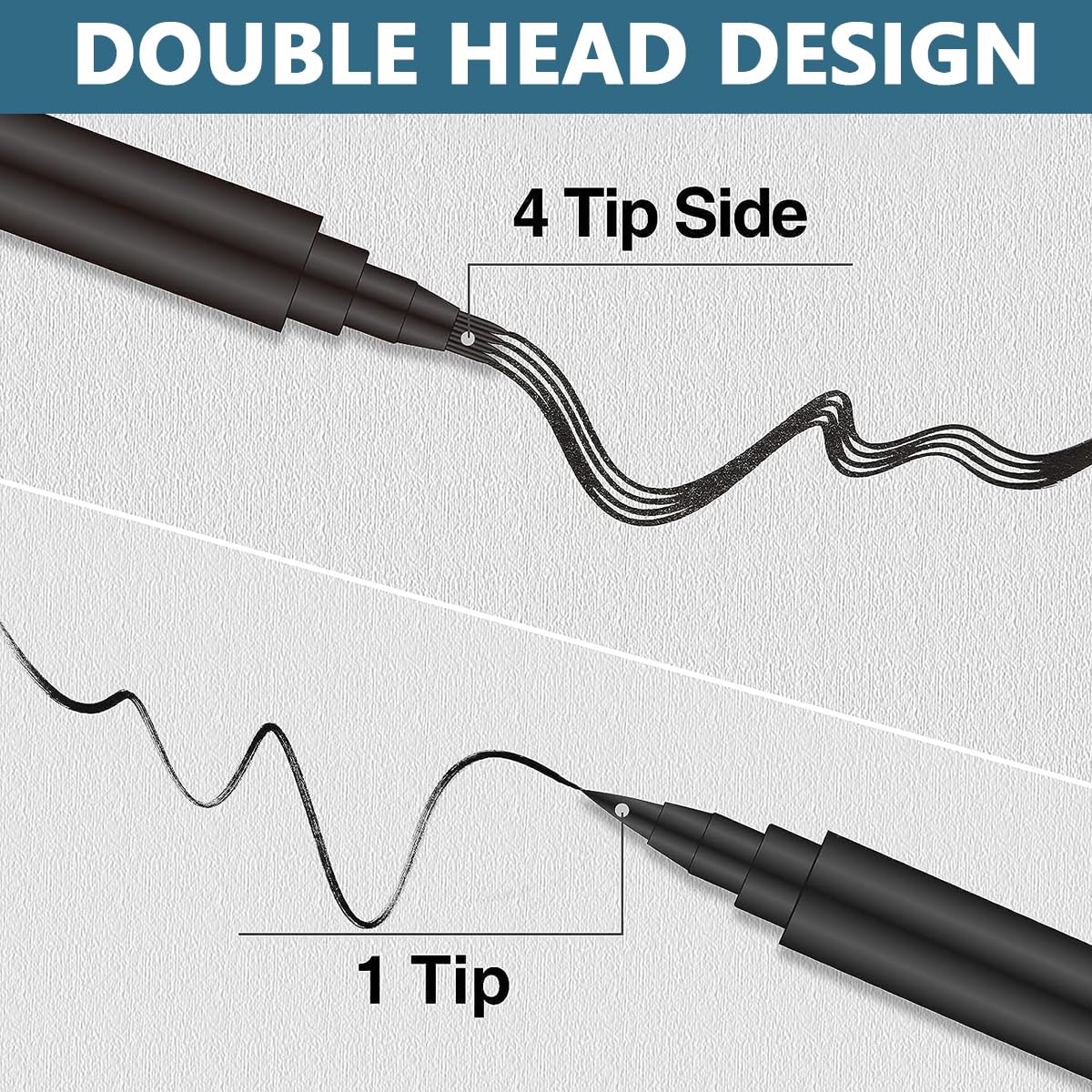 MAYCREATE Barber Beard Pencil Filler for Men Dual Tip 2 in 1 Beard Pencil with Comb & Brush for Beard Styling, Sweat Proof Beard Pencil Filler Mustache Kit for Men Beard, Mustache, Eyebrows (dark)