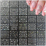 MAYCREATE Nail Art Stickers featuring 30 Sheets Self-Adhesive Holographic Designs for DIY Nails | Aurora Moon and Star Decals for Women and Girls