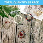 MAYCREATE Transparent Jewelry Storage Book, Anti Oxidation Jewelry Storage Organizer Bag with 60 Pockets for Bracelets Necklace Rings, Black