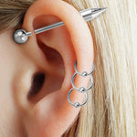 MAYCREATE® 255PCS Stylish Piercing Stainless Steel Body Jewelry Set for Women and Men Lip Tongue Eyebrow Nipple Belly Button Nose Art