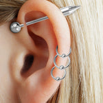 MAYCREATE Piercing Jewelry Set with 255 pcs Stainless Steel Rings for Nose Tongue and Belly | Unisex Body Art Collection