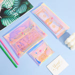 MAYCREATE Makeup Bag Set for Coins and Accessories with Snap Button Closure | 3 PVC Pouches