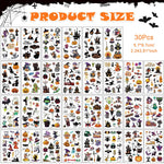 MAYCREATE Halloween Temporary Tattoos for Kids with 30 Sheets Waterproof Design | Fun Party Favors