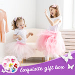 MAYCREATE 7 Pairs Girls Princess Earrings Clip On Earrings Non-piercing Girls Earrings Color Resin Crystal Flower Bow Earrings Jewelry Pretend Play Clip On Earrings Party Favor Dressing Up Jewelry