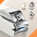 MAYCREATE Travel Grooming Tool Kit with Case Set of 6Pcs Stainless Steel Grooming Tools Includes Nail Clippers Angled Toe Nail Clipper Ear Wax Removal Tools Nose Hair Trimmer, Travel Grooming Set