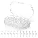 MAYCREATE 100Pcs Clear Earrings for Sports, Plastic Earrings for Women Kids, with Earbacks, Ear Piercings Retainers, Invisible Stud Earrings and Soft Rubber Earring Backs Kit for Sensitive Ears