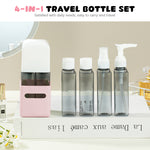 MAYCREATE Travel Bottle Kit for Toiletries 4Pcs Set, MAYCREATE 60ml Travel Bottles Travel Toiletry Bottles Kit, Small Bottles for Travel, Portable Leak Proof Spray Bottles Pump Dispenser for Lotion, Shower Gel