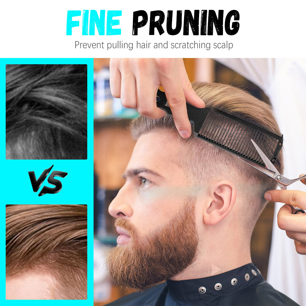 MAYCREATE® Fade Comb for Men, Barber Comb Set, Professional Curved Positioning Taper Comb & Styling Combs, Flat Top Hair Cutting Comb Clipper Combs for Cutting and Blending