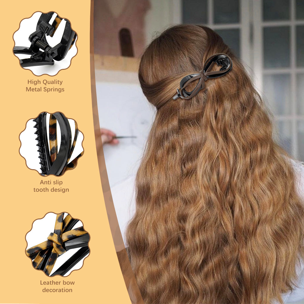 MAYCREATE 3pcs Bow Hair Clips for Girls Women Line Bow Charm Hair Pins Hair Clips for Half Updo French Twist Stylish Hair Pins Chic Hair Accessories for Girls Women