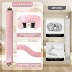 MAYCREATE 3pcs Heatless Overnight Hair Curlers, Hair Curlers to Sleep In Curlers Blowout, No Heat Curling Rods Set for Women with Headscarf and Hook for Long Hair, Pink