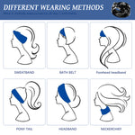 MAYCREATE Head Band for Women, 3pcs Knotted Hair Bands for Womens, Flower Print Headbands for Women, Fashion Stretchy Head Bands for Women Makeup, Runing, Yoga, Fitness