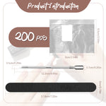 MAYCREATE 200Pcs Nail Polish Remover Foil Wraps with Pre-soaked Acetone-based Cotton Pads Gel Nail Polish Remover Wraps Finger Nail Polish Removal Tool with Cuticle Pusher & Nail Filer
