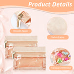 MAYCREATE 6Pcs Jewellery Organisers Pouch Travel Ziplock Jewellery Organisers Small Velvet Jewellery Pouches for Storage Jewellery Pouch for Necklaces Bracelets Rings Earrings Brooches - Pink