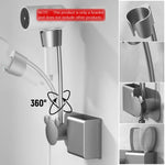 MAYCREATE Hair Dryer Wall Mount Holder, Hair Dryer Wall Bracket 360° Rotating Wall Mounted Adhesive Mount Hair Appliance Organizer Handsfree Hair Dryer Stand