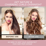 MAYCREATE 3pcs Heatless Overnight Hair Curlers, Hair Curlers to Sleep In Curlers Blowout, No Heat Curling Rods Set for Women with Headscarf and Hook for Long Hair, Pink