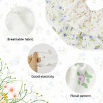 MAYCREATE 5Pcs Floral Scrunchies for Girls Women Elastic Hair Scrunchies Hair Ties Fabric No Tangle Hair Ties Fashion Hair Accessories Gift for Girls