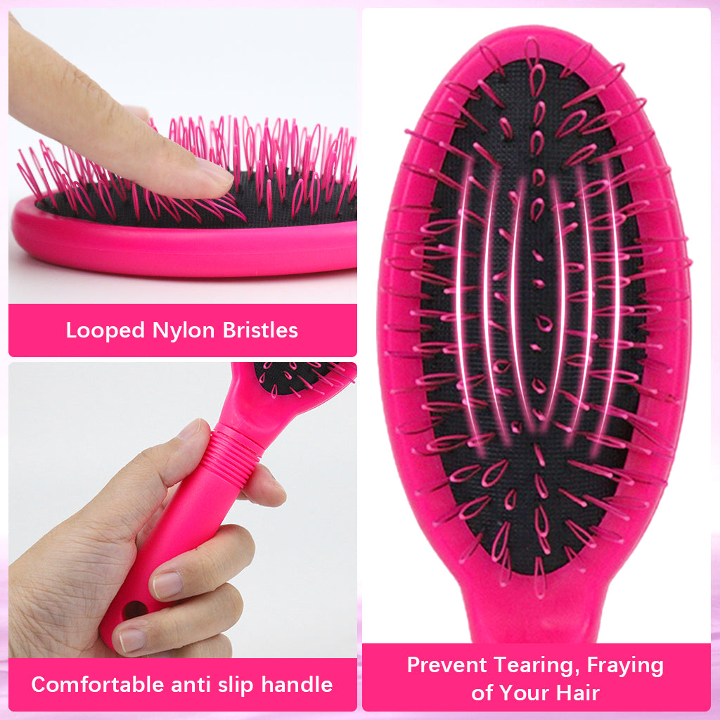 MAYCREATE Wig Brush Comb Professional Extension Brush with Ergonomic Travel Size Design for Human