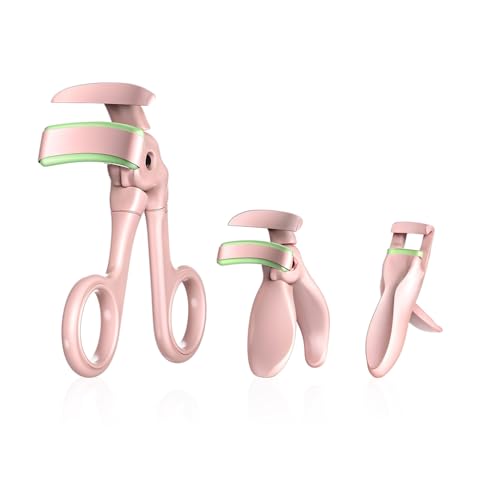 MAYCREATE® 3Pcs Eyelashes Curlers for Hard Lashes, Short Lashes Clamp Curlers Mini Eyelash Curler Corner Lashes Curler with 2 Spare Rubber Pads Quick and Long Lasting Effect Curly Lashes