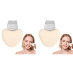 MAYCREATE® Black Head Remover Tool Blackhead Removal Extractor Stainless Steel White Heads Face Scraper Deep Cleansing Comedone Heart-shaped Handle Curved Facial Skin Scrubber 2 PCS