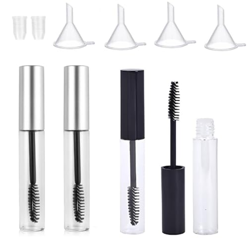 MAYCREATE® 10ml Empty Mascara Tube Wand Container Bottle for Castor Oil Brush Kit