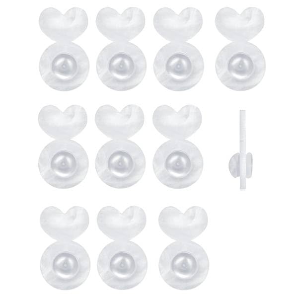 MAYCREATE Earring Backs for Droopy Ears 10Pcs featuring Heart Shaped Acrylic Charm | Rubber Grip for Women and Girls Earrings
