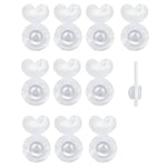 MAYCREATE Earring Backs for Droopy Ears 10Pcs featuring Heart Shaped Acrylic Charm | Rubber Grip for Women and Girls Earrings