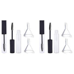 MAYCREATE® 10ml Empty Mascara Tube Wand Container Bottle for Castor Oil Brush Kit Combo with Funnels Mascara Eyeliner For Women Travel (Including 2 Mascara Tubes 2 Funnels) 2 PCS