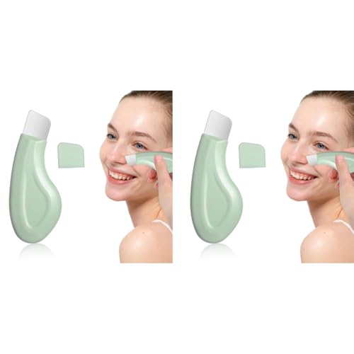 MAYCREATE® Blackhead Removal Tool, Silicone Face Scrubber Black Head Remover for Deep Cleansing, Face Scraper Nose Blackheads Skin Care Tool for Men Women Pore Cleaning, Acne, Whitehead, Comedones 2 PCS