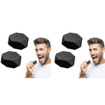 MAYCREATE® 4PCS Jawline Exerciser for Men Women 45lbs Silicone Jaw Exerciser Trainer Face Jawline Shaper for Jawline Exercise, for Beginner, Intermediate & Advance, Define Jawline - Black