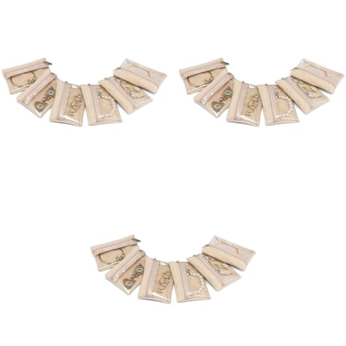 MAYCREATE® 18PCS Jewellery Pouch Organisers Bag Zipper Velvet Small Pouches for Storage Travel Necklaces Bracelets Rings Earrings Brooches