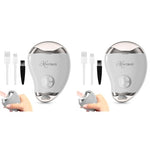 MAYCREATE® USB Baby Nail Trimmer with LED Light 2 in 1 Cordless Clipper Filer Dual Head Rechargeable 3 Speeds Safe Electric for Kids Adults 2PCS