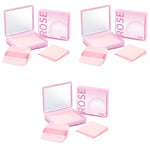 MAYCREATE® 200PCS Blotting Paper for Oily Face Oil Absorbing Sheets Natural Rose Travel Compact Wipes with Mirror Puff for Men Women