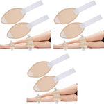 MAYCREATE® 6PCS Castor Oil Pack Wrap for Knee with Adjustable Elastic Strap Reusable Breathable Cotton Compress Pads for Calf Knees Arm Leg