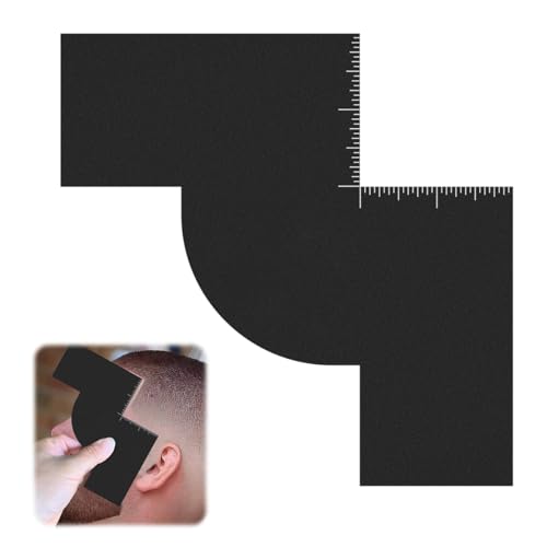 MAYCREATE® Hair Trimming Guide Card with Scales Color Spray Guiding Card Hairline Guiding Card for Shaping Barber Line Up Tool Edge Up Tool Hair Line Card for Salon, Home Barber