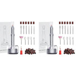 MAYCREATE® Nail Drill Machine with 12 Drill Bits 6 Speeds USB for Acrylic Gel Salon Portable Manicure Pedicure DIY Extension 2PCS