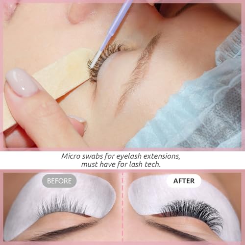 MAYCREATE® 100-Count Fine Tip Cotton Swabs for Makeup Removal Eyeliner Mascara Precision Excess Cosmetics Tools Fixing Sharpening Lip Liner Correction 3PCS