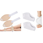 MAYCREATE Castor Oil Pack Combo for Knee and Ankle with Adjustable Cotton Wraps | 4pcs Reusable Set for Joint and Plantar Fasciitis Relief