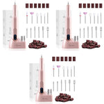 MAYCREATE® Cordless Nail Drill Machine with Bit Kit Professional Adjustable for Gel Extension Salon Electric Manicure Pedicure 3 PCS