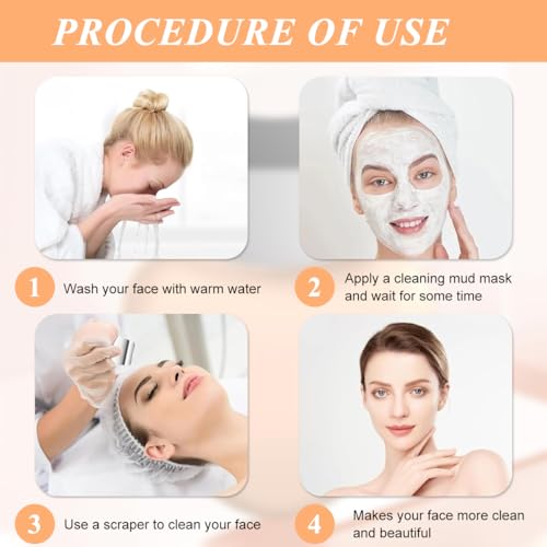 MAYCREATE® Black Head Remover Tool Blackhead Removal Extractor Stainless Steel White Heads Face Scraper Deep Cleansing Comedone Heart-shaped Handle Curved Facial Skin Scrubber 2 PCS