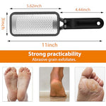 MAYCREATE® Leg Heel Foot Scrubber for Dead Skin Stainless Steel Exfoliating Cleaner File Callus Remover for Cracked Heels Pedicure Kit Very Sharp Big 11 x 3 inch 3PCS