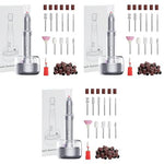 MAYCREATE® Nail Drill Machine with 12 Drill Bits 6 Speeds USB for Acrylic Gel Salon Portable Manicure Pedicure for Art DIY Extension 3PCS