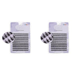 MAYCREATE® False Eyelash Extensions Kit DIY 160pcs Eye Lashes Clusters 11-12-13mm Mixed Natural Curl False Eyelashes for Women Girls Home Use Wispy Lash X 2